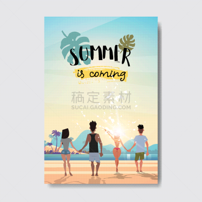 夏天,看,人,手牵手,计划书,浮标,信函,爱,日出,问候