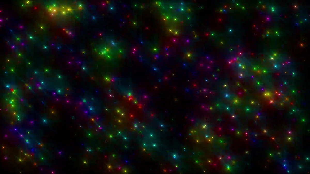 Colorful Abundant Star Glitter Background Loop