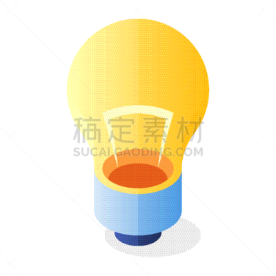 灵感,能源,电灯泡,黄色,概念,平坦的,计算机图标,里面,安逸,商务