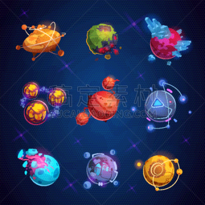 行星,幻想,外星人,非凡的,漫画,格子烤肉,球体,自然美,奇异的,天空