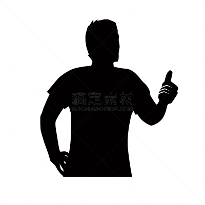 翘起大拇指,拇指,男人,概念,非凡的,比较,酷,剪影,同意
