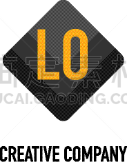 initial letter lo black creative design logo in