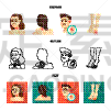 标志,分离着色,Disk,身体受伤,图像,损坏的,设计,生病,收集