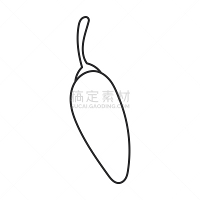 pepper iconline icon isolated on