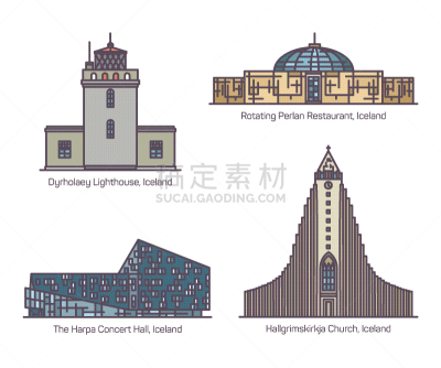 建筑,冰岛国,著名景点,分界线,名声,古董,餐馆,布置