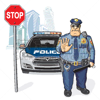 警官,停止标志,制服,职权,安全的,汽车,交通,迅速,图像,监视