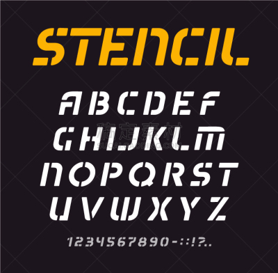 几何形状,字母,漏字板,字体,极简构图,文字,技术,模板,盘子,工业
