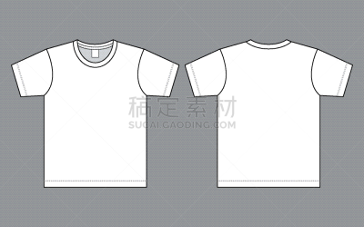 模板,白色,矢量,t恤,用右手,暗色,纺织品,短的,棉,泰国