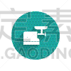 绞肉机,厨房,绘画插图,矢量,白色,图标,绿色,长阴影,圆形,按钮