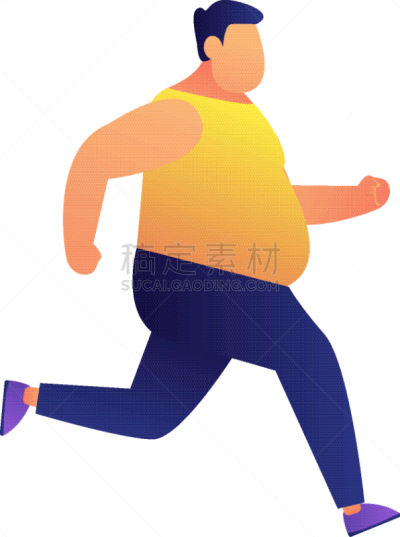 慢跑,男人,肥胖,运动,损失,肚子,动作,腰部,训练,跑