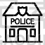 警官,办公室,线图标,证章,建筑业,蜘蛛网,车站,监视