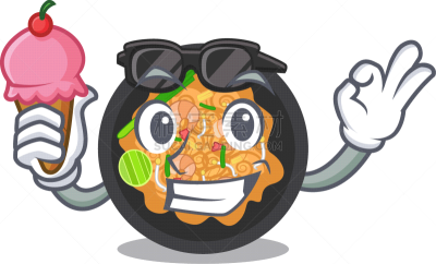 泰国,性格,上菜,宠物食盘,冰淇淋,饮料,可爱的,爱抚,午餐,烹调