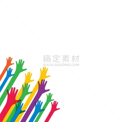 背景,绘画插图,手,正下方视角,家庭,自由,儿童,童年,指纹,人体