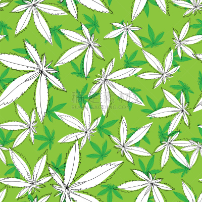 叶子,绘画插图,四方连续纹样,分离着色,绿色,动物手,蜘蛛网,彩色背景