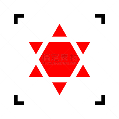 以色列,大卫王之星,图标,遮护的手势,所罗门,Israelite,中东人,正方形,身份