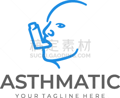 哮喘吸入器,药,人的头部,矢量,哮喘,绘画插图,男人,肺气肿,喷,设计