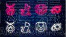 狗链,狗,猫,砖墙,矢量,安全钩,图标,胸卡,宠物项圈,发光