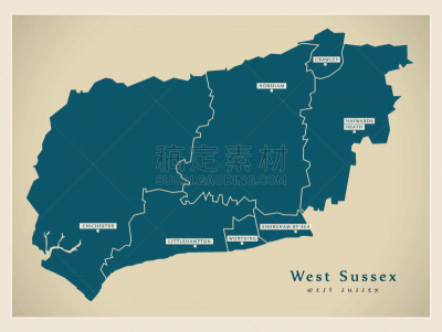 西苏塞克斯,现代,城市,英格兰,利特汉普顿,海沃兹希思,西,剪影