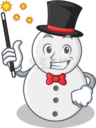 雪人,性格,魔术师,卡通,分离着色,白色,冬天,图像,庆祝,装饰