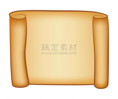分离着色,白色背景,名册,空的,白色,羊皮纸,手稿,文档,信函,卷起