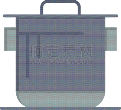 炊具,稻,彩色图片,厨房,平坦的,图标,可爱的,热,食品,烹调