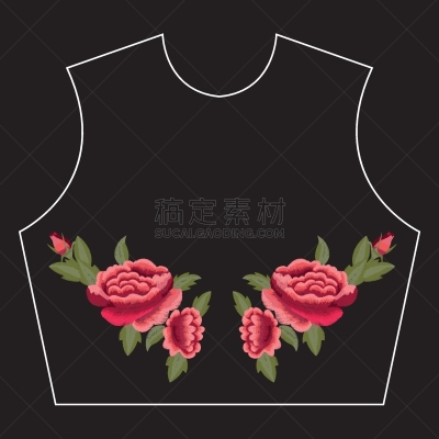 传统,纺织品,牡丹,式样,刺绣,民间音乐,时髦的,高雅,花,收集