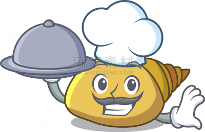 食品,吉祥物,软体动物,贝壳,卡通,可爱的,螺线,洞,野生动物,主厨