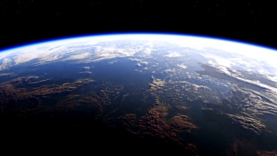  。从太空看地球的奇观。无缝环路。