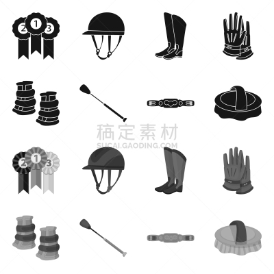 设备用品,标志,运动,饰头巾,鞋子,动物,奖,分离着色,骑