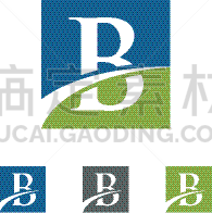 b letter and swoosh logo template design