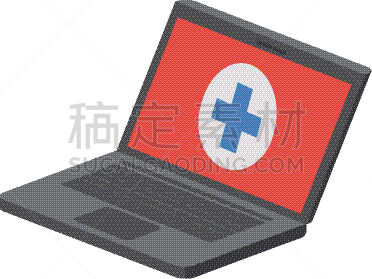 分离着色,笔记本电脑,医疗标志,图标,健康保健,数据,计算机,电子邮件,沟通