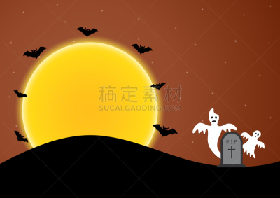 鬼,墓碑,夜晚,季节,图像,矢量,1946,抽象,庆祝