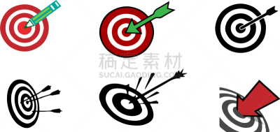 圆靶,白色背景,图标,箭术,旅途,商务,休闲,渴望