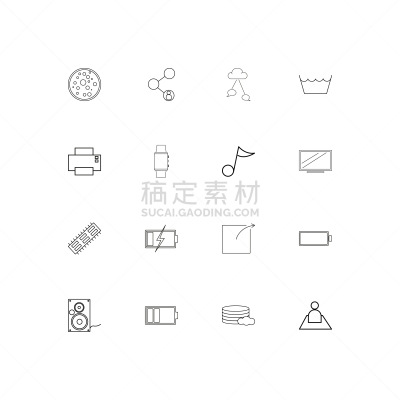 轮廓,直的,计算机图标,打印机,皮氏培养皿,网络服务器,电视机,云,图像,智能手表