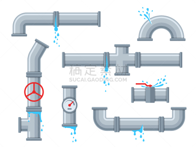 漏泄,水,管道,坏掉的,压力,洞,塑胶,损失,建筑业