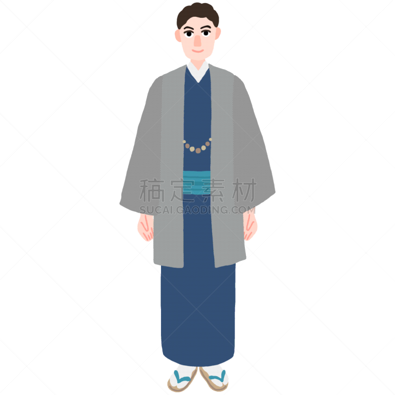 和服,男人,蓝色,日本,衣服,可爱的,亚洲,传统,人,灰色