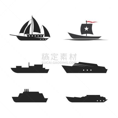 绘画插图,矢量,计算机图标,式样,邮轮,船,商务,游艇,复古风格,现代