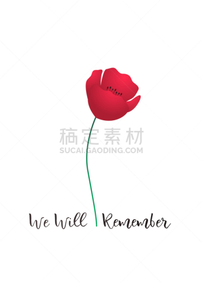 记忆,绘画插图,澳新军团日,阵亡将士纪念日,矢量,红色,文字,决心