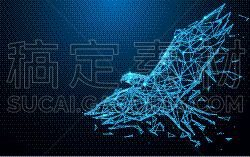 粒子,鹰,表格,三角形,线条,动物,数据,铁丝网,几何形状,飞