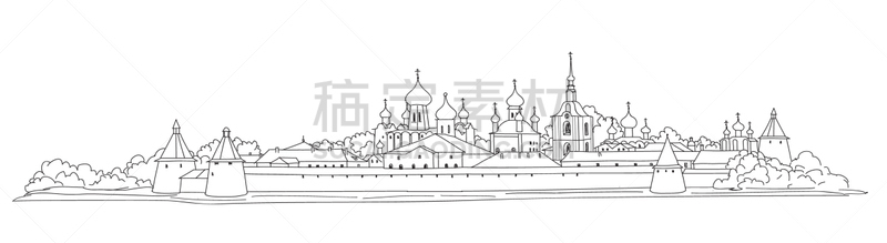 名声,地形,城市天际线,俄罗斯,风景,著名景点,自然,图像,修道院,自然美