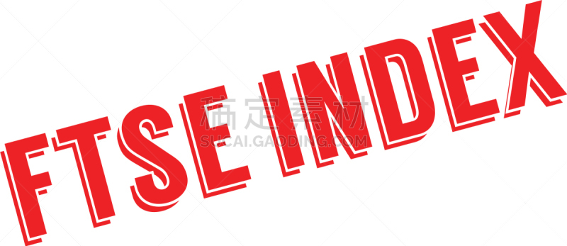 英戴克斯,富时指数,橡皮章,分离着色,白色,商务,红色,矢量,街道