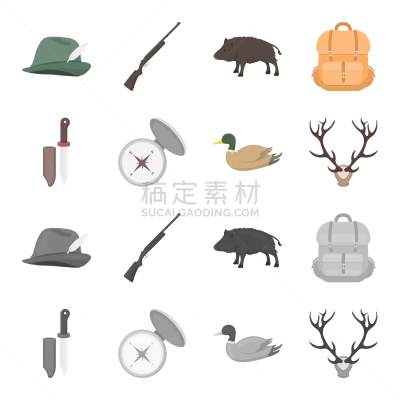 鹿,罗盘,有角的,鸭子,分离着色,自然,图像,覆盖,收集