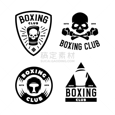 标签,拳击,矢量,绘画插图,运动,骷髅图,泰国,复古风格,模板,封印