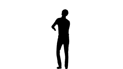 一个跳舞男人的剪影