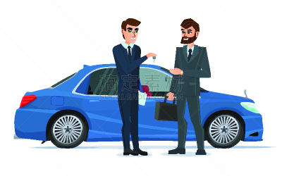 男人,汽车展示厅,现代,商务,业主,Rent,概念,汽车,套装