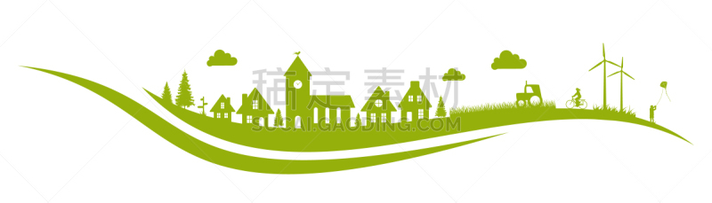 地形,农业,城市生活,可再生能源,城镇景观,概念象征,电源,环境,环境保护