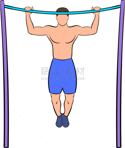 男人,单杠,计算机图标,动画片,体操,运动,设备用品,提升,训练