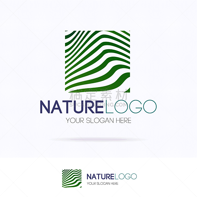 natural logo motion gradient line