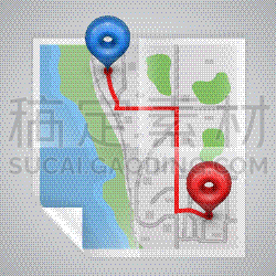 城市,闪亮的,准确,城镇,设备用品,矢量,街道,海上航道,距离标记