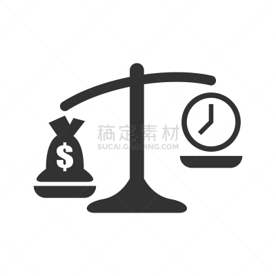 商务,计算机图标,效率,时间,符号,比例,钱袋,投资